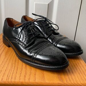 Madewell Black Leather Brogue Flats